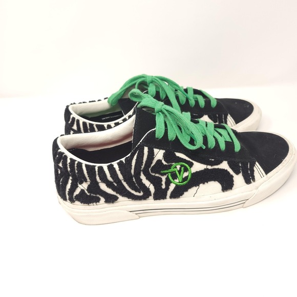 Vans Anderson .Paak Sid Shoes Mens Size 8.5 Zebra Animal Print Suede‎ Green main image 9